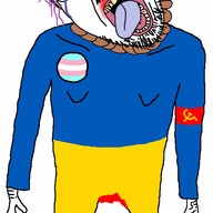 animated arm badge blood bloodshot_eyes clothes communism country countrywar crying estonia flag flag:estonia flag:latvia flag:lithuania flag:poland flag:soviet_union flag:transgender_pride_flag flag:ukraine full_body hair hammer_and_sickle hand latvia leg lithuania mustache neovagina oink open_mouth poland purple_hair rope soyjak speech_bubble speech_bubble_empty suicide tongue ukraine variant:bernd // 511x1374 // 213.1KB