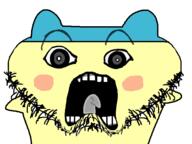 anzumark mametchi open_mouth soyjak stubble subvariant:doctos teeth tongue variant:mameson yellow_skin // 600x450 // 58.5KB