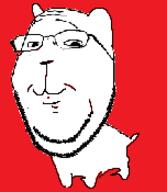 animal deltarune dog ear full_body glasses soyjak stubble subvariant:wholesome_soyjak toby_fox tobyfox tobyjak undertale variant:gapejak video_game weed // 152x175 // 6.5KB