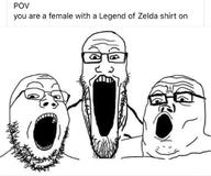 legend_of_zelda meta:tagme soyjak_trio variant:gapejak variant:markiplier_soyjak variant:tony_soprano_soyjak zelda // 680x566 // 223.5KB