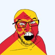 angry british england flag flag:staffordshire glasses hair looking_at_you mustache open_mouth rope soyjak staffordshire stubble teeth united_kingdom variant:feraljak // 1500x1500 // 212.8KB