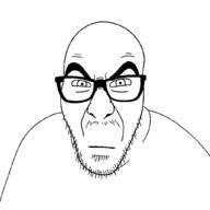 bald closed_mouth glasses looking_at_you moustache neutral soyjak stubble template variant:slitherjak // 1024x1024 // 39.3KB