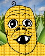 baby corn deformed glasses hair irl_background leaf pun smile soyjak stubble subvariant:jacobson variant:a24_slowburn_soyjak // 677x831 // 576.3KB