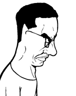 angry eyebrows glasses hair lips looking_to_the_right neck nose receding_hairline seething series:sidejaks shirts side_profile subvariant:chudjak_seething subvariant:chudjak_seething_side transparent_background variant:chudjak // 1240x1568 // 66.3KB