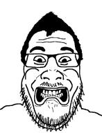 clenched_teeth closed_mouth glasses hair markiplier mustache soyjak stubble variant:markiplier_soyjak // 600x784 // 91.6KB