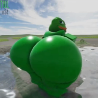 amphibian animated big_butt butt embedded frog full_body meta:not_oc nas:pepe pepe_the_frog roblox twerk video water // 540x540, 17.4s // 2.3MB