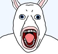 big_eyes blue_eyes colored_tongue no_beard no_eyebrows no_nose rabbid rabbids rabbit rabbit_ears rayman_raving_rabbids shaven variant:bernd // 1255x1175 // 23.4KB