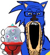 alien animal_ears blue_skin ear glasses holding_object looking_at_you open_mouth sega sonic_(series) sonic_colors sonic_the_hedgehog soyjak stretched_chin stretched_mouth stubble variant:markiplier_soyjak video_game white_wisp_(sonic) wisp_(sonic) // 442x485 // 161.9KB