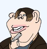 jacket leon_scott_kennedy open_mouth pistol raised_eyebrow resident_evil resident_evil_4 subvariant:impish_ameriaryan subvariant:impish_amerimutt variant:impish_soyak_ears video_game yellow_hair // 750x787 // 58.4KB