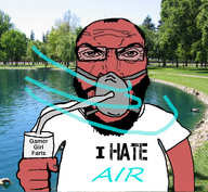 air fart gas_mask i_hate irl_background lake mask park punisher_face sniffing subvariant:science_lover variant:markiplier_soyjak // 1017x935 // 1.6MB