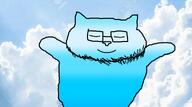 animal calm cat catjak cloud gaping_mouth glasses ias jak relaxed stubble variant:catjak // 960x533 // 255.2KB
