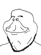 closed_mouth looking_to_the_right smile smirk soyjak stubble subvariant:henry variant:gapejak // 700x933 // 32.7KB