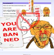 soy 12_minute_ban ban blood bloodshot_eyes janny nosebleed phone prohibition_sign sharty variant:feraljak you_are_banned // 390x394 // 158.3KB