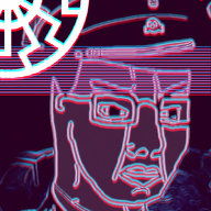 animated chromatic_aberration chud closed_mouth clothes collar_tabs collared_shirt distorted eagle epaulettes fascism fashwave glasses hat military military_uniform nazism purple reichsadler schutzstaffel sonnenrad soyjak swastika totenkopf uniform variant:chudjak // 457x640 // 2.8MB