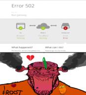 anxious bad_gateway broken_heart droplets drops froot heart heat markiplier nervous ogre_ears overheating red_face red_skin soyjak_party sweating variant:gapejak variant:markiplier_soyjak // 1180x1303 // 286.2KB