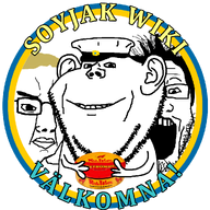 3soyjaks blond captain_hat circle clothes glasses hair hat holding_object holding_tin_can logo soyjak soyjak_wiki stubble sweden swedish_wiki_logo_contest teeth text tin_can variant:chudjak variant:impish_soyak_ears variant:markiplier_soyjak // 1000x1000 // 108.5KB