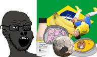 animal banana brazil country ear flag flag:brazil food glasses gorilla grey_skin monkey neymar open_mouth soccer soy soyjak soylent soylent_(cafe_vanilla) stubble variant:soyak // 1923x1131 // 1.2MB