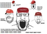5soyjaks angry closed_mouth clothes donald_trump flag glasses hat maga mustache open_mouth soyjak stubble text tongue united_states variant:a24_slowburn_soyjak variant:bernd variant:feraljak variant:gapejak variant:markiplier_soyjak // 2408x1744 // 1.3MB