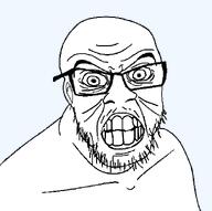 aliased angry bald clenched_teeth glasses looking_at_you meta:tagme pupils small_pupils soyjak stubble template transparent_background variant:feraljak wrinkles // 1362x1354 // 40.5KB