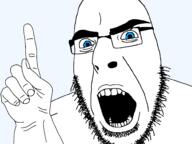 beard blue_eyes finger glasses long_hair open_mouth pointing pointing_up stubble subvariant:modern_cobson variant:cobson // 3264x2448 // 117.8KB