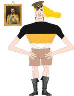 buff chud closed_mouth frame full_body hair russia russian_empire smile soyjak subvariant:chudjak_front trend:aryan variant:chudjak white_skin yellow_hair // 1436x1846 // 861.8KB