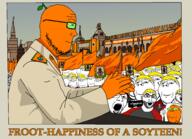 FNWO chood crowd flag froot kuz moscow mustard nate orange parade parody propaganda side_profile soot soviet_union soyjak_party subvariant:sideplier subvariant:wholesome_soyjak variant:a24_slowburn_soyjak variant:gapejak variant:markiplier_soyjak variant:nojak wholesome_gapejak // 2766x2000 // 224.8KB
