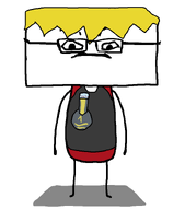 1_year_on_bald_men_with_glasses_website artist:Asparagus birthday_boy_blam blond clothes eyebrows forehead_lines full_body glasses hair meta:not_oc nate no_nose one_night_at_flumpty's rectangle shadow standing subvariant:neutralplier variant:blamjak variant:markiplier_soyjak vlodson_raper // 717x815 // 17.5KB