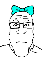 bowtie closed_mouth eyelashes glasses looking_at_you neutral subvariant:neutralplier variant:markiplier_soyjak white_background // 600x800 // 78.1KB