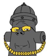 closed_mouth fire_hydrant glasses grey_skin smile soot soot_colors soyjak soyjak_party variant:gapejak // 768x844 // 82.2KB