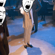 4soyjaks angry animated bar black_skin clothes dance full_body glasses hair irl michael_jackson music open_mouth shadow smooth_criminal soyjak spotlight stubble suit tilt variant:cobson white_skin // 400x224 // 1.2MB