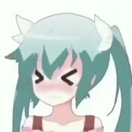 animated anime bad_teeth clothes earrape female glasses hatsune_miku inverted jumpscare open_mouth screamer soyjak strobe stubble subvariant:hornyson teeth variant:cobson you_were_one_i_ker // 720x720, 14.3s // 5.2MB