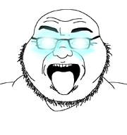 ext=gif fat forehead_lines glasses glowing_eyes no_background no_pupils soyjak stubble tongue transparent_background variant:bvlljvk // 795x849 // 1019.3KB