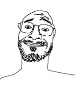 bald beard cobson_killer eyebrow_raise eyebrows glasses no_ears smirk smug soyjak variant:unknown // 528x661 // 46.6KB