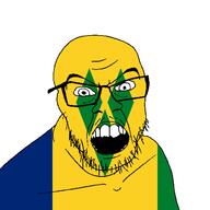 angry country flag glasses jacksepticeye looking_at_you mustache open_mouth saint_vincent_and_the_grenadines soyjak stubble teeth variant:feraljak youtube // 1500x1500 // 29.3KB