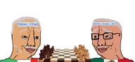 2soyjaks chess flag flag:italy flag:mexico grey_hair italian_chad(namefag) italy italy_vs_mexico mexico old satoko_houjou(namefag) smile soyjak tan_skin variant:chudjak // 1742x800 // 300.2KB