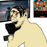 australia australian child_sexual_abuse_material computer ear glasses megami_tensei miggetbig persona radiohead screen shin_megami_tensei smt smug soyjak stubble variant:zoomer_on_computer // 696x700 // 323.2KB