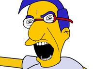 angry blue_hair clothes ear glasses hair milhouse_van_houten open_mouth soyjak the_simpsons tshirt variant:cobson yellow_skin // 960x720 // 18.9KB