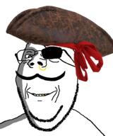 clothes eye_patch golden_tooth hat looking_at_you mustache nose_ring pirate pirate_hat shadow smile torrent torrenting variant:gapejak // 823x989 // 390.4KB