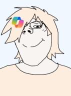 artificial_intelligence closed_mouth copilot female glasses microsoft robot smile soyjak subvariant:terryjak wholesome // 870x1174 // 40.1KB