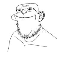 balding ear glasses smile stubble variant:niggerpoop // 1000x1000 // 39.4KB