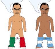 2soyjaks argentina brown_skin fascism flag glasses hair italy monarchy mustache naked nazism nsfw penis soyjak speech_bubble speech_bubble_empty subvariant:chudjak_front subvariant:obsessedchud swastika underpants variant:chudjak widows_peak // 1220x1080 // 270.0KB