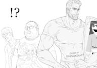 anime arm avengers beanie body_pillow bowtie buff cirno closed_mouth clothes dress exclamation_mark fat female glasses hair holding_object marvel question_mark smile soy soylent stubble sweating text touhou variant:soytan video_game // 2700x1900 // 651.5KB