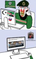 2soyjaks article beard beret coat_of_arms flag flag:chechnya flag:ichkeria flag:russia genocide kadyrov news star_and_crescent subvariant:feralrage text ukraine variant:bernd variant:feraljak wolf // 952x1530 // 965.2KB