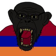 armenigger flag:armenia glasses open_mouth rotten_teeth screaming stubble tongue variant:monkeyjak yellow_sclera yellow_teeth // 852x852 // 25.6KB