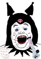 award bong drugged drugs fat hello_kitty kuromi meta:tagme mouth_open scar self_harm variant:alicia woman // 620x900 // 105.4KB