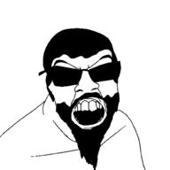 angry beard glasses hair sunglasses teeth variant:feraljak white_background white_skin // 1500x1500 // 95.0KB