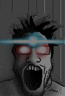 3_eyes blue_eye glitch glowing_eyes hair multiple_eyes red_eyes third_eye variant:markiplier_soyjak // 512x759 // 2.7MB