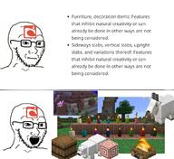 glasses minecraft mojang neutral open_mouth soyjak stubble text variant:soyak video_game // 680x624 // 303.6KB