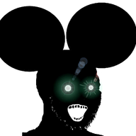 animal black_skin disney ear glowing glowing_eyes inverted mickey_mouse mouse open_mouth soyjak stubble subvariant:soyak_(crazed) thougher variant:soyak // 1350x1098 // 112.2KB