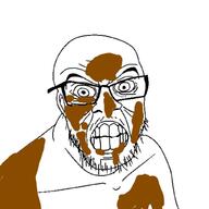 angry clenched_teeth ear glasses poop soyjak stubble variant:feraljak wrinkles // 1024x1024 // 75.6KB